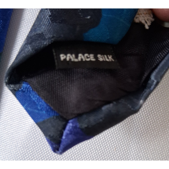 Vintage Buscati Men's Tie Blue Green Palace Silk Abstract Classic Style - Picture 8 of 8